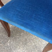 Pair of mid-century fabric bridge chairs 1950 no club chesterfield