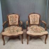 Pair of Louis XV style canriolet