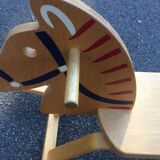 Wooden rocking horse. 1970s