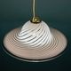 Classic swirl Murano glass pendant lamp Italy 1970s