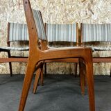 4x 60s 70s teak chairs Chair Dining Chair Henning Kjaernulf Danish 60s
