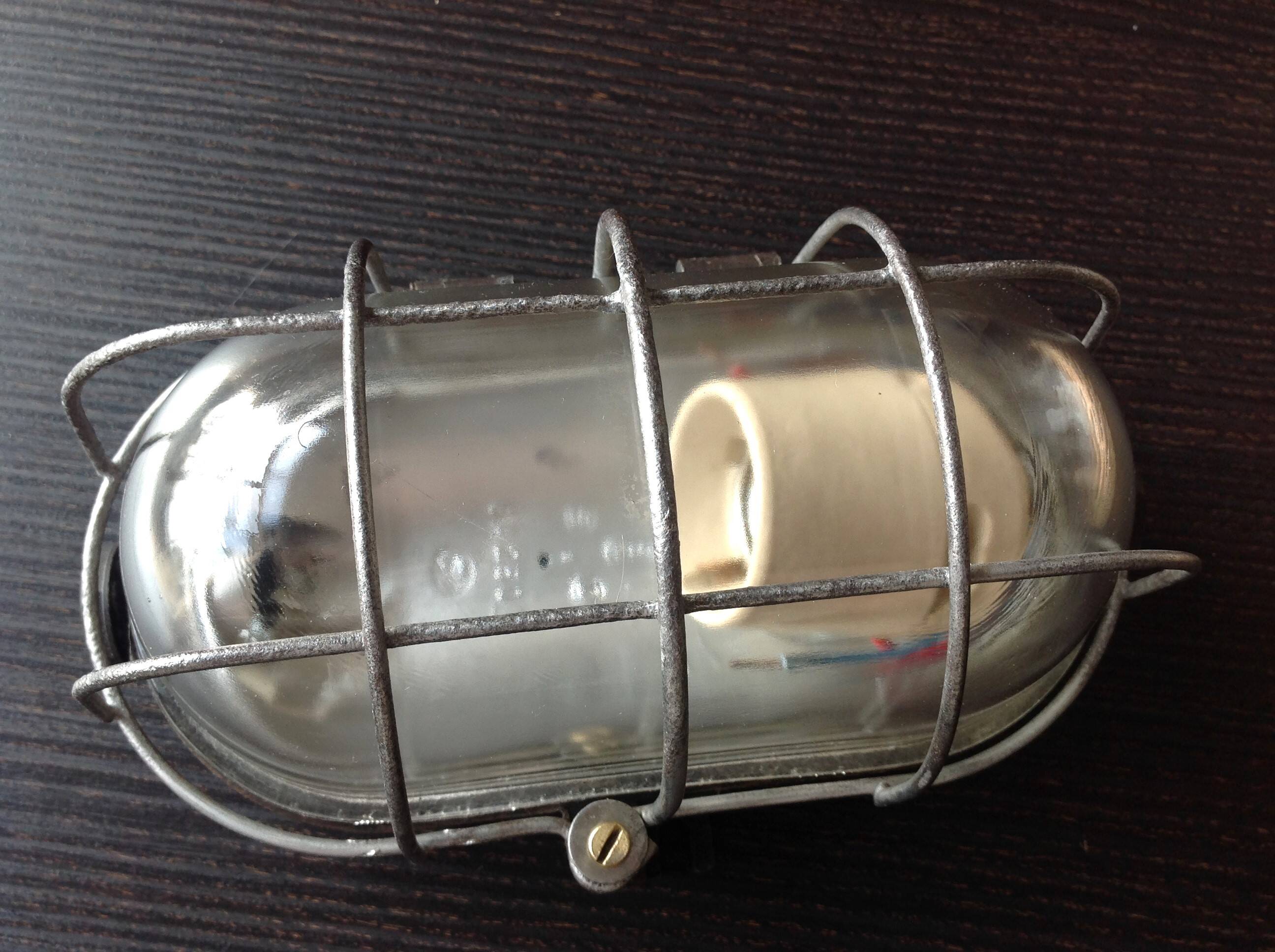 Industrial style porthole wall light, 50s-60s