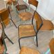 Set of 10 industrial chairs