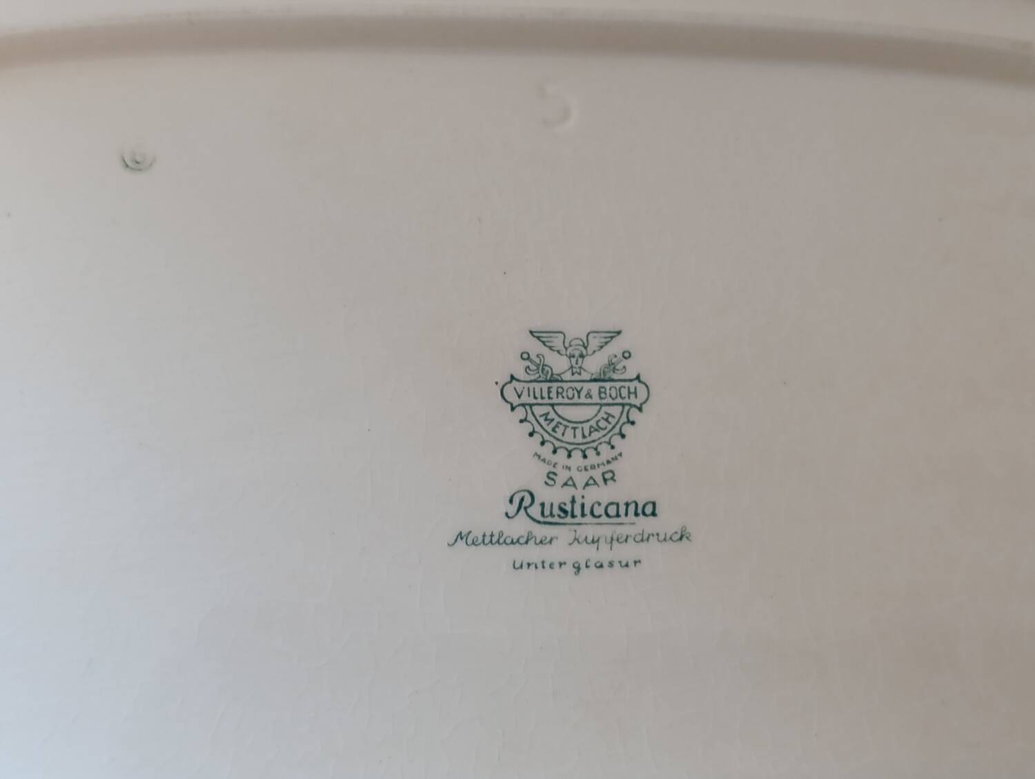 Large rectangular Villeroy & Boch "Rusticana" platter - Crack