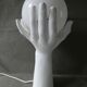 Lampe mains en céramique et opaline blanche