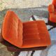 4 chauffeuses modulables velours année 60/70