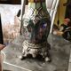 Stained glass mosaic lamp, circa 1980