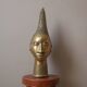 Bronze art africain objet de décoration ethnique tribal fabrication artisanale tête de reine bénin