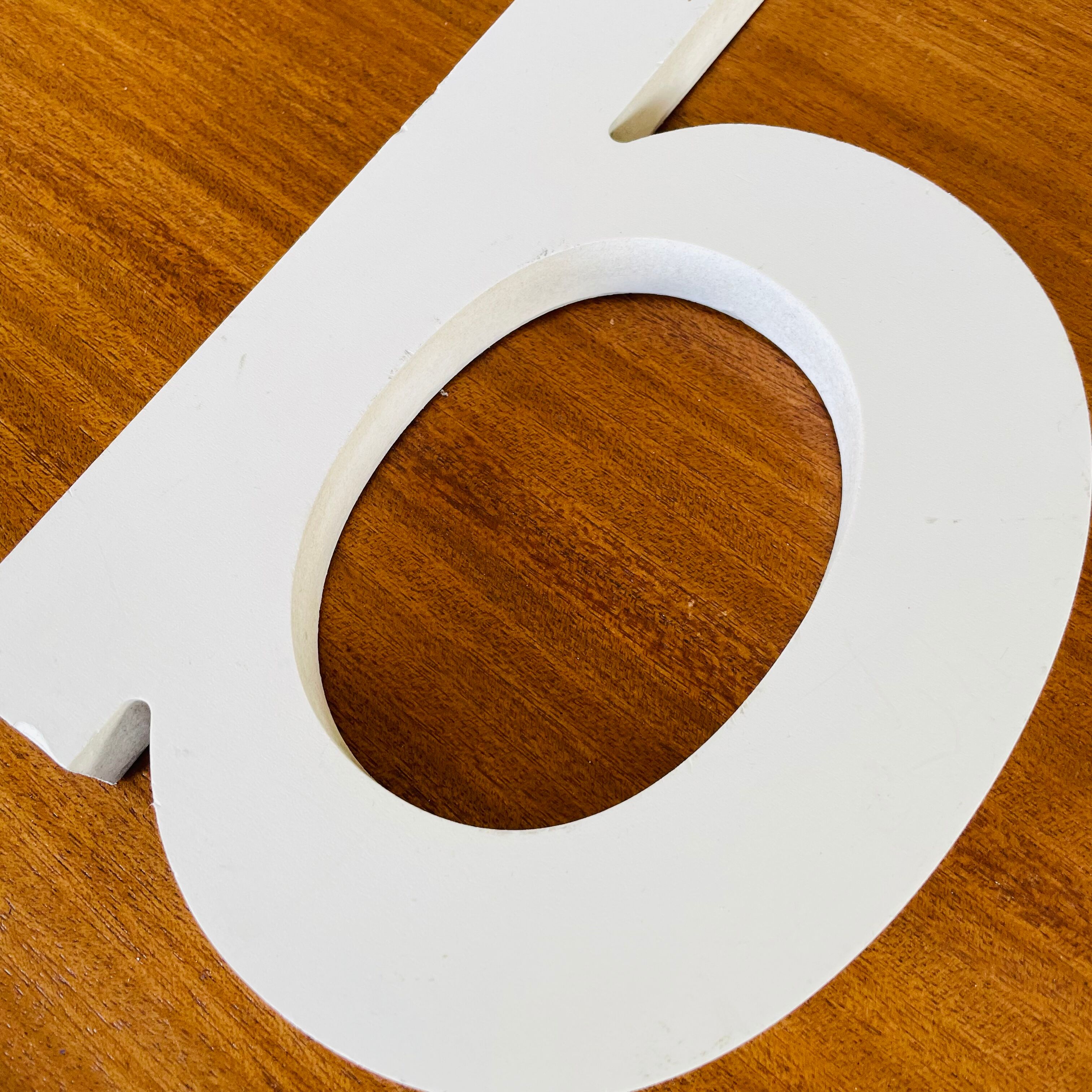 Wooden sign letter "b"