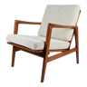 Scandinavian armchair Stefan, restored, 1960s icon, beige, brown, teak