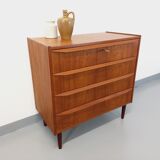 Vintage Scandinavian teak chest of drawers from the 60s