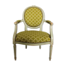 Fauteuil médaillon à bras style Louis XVI