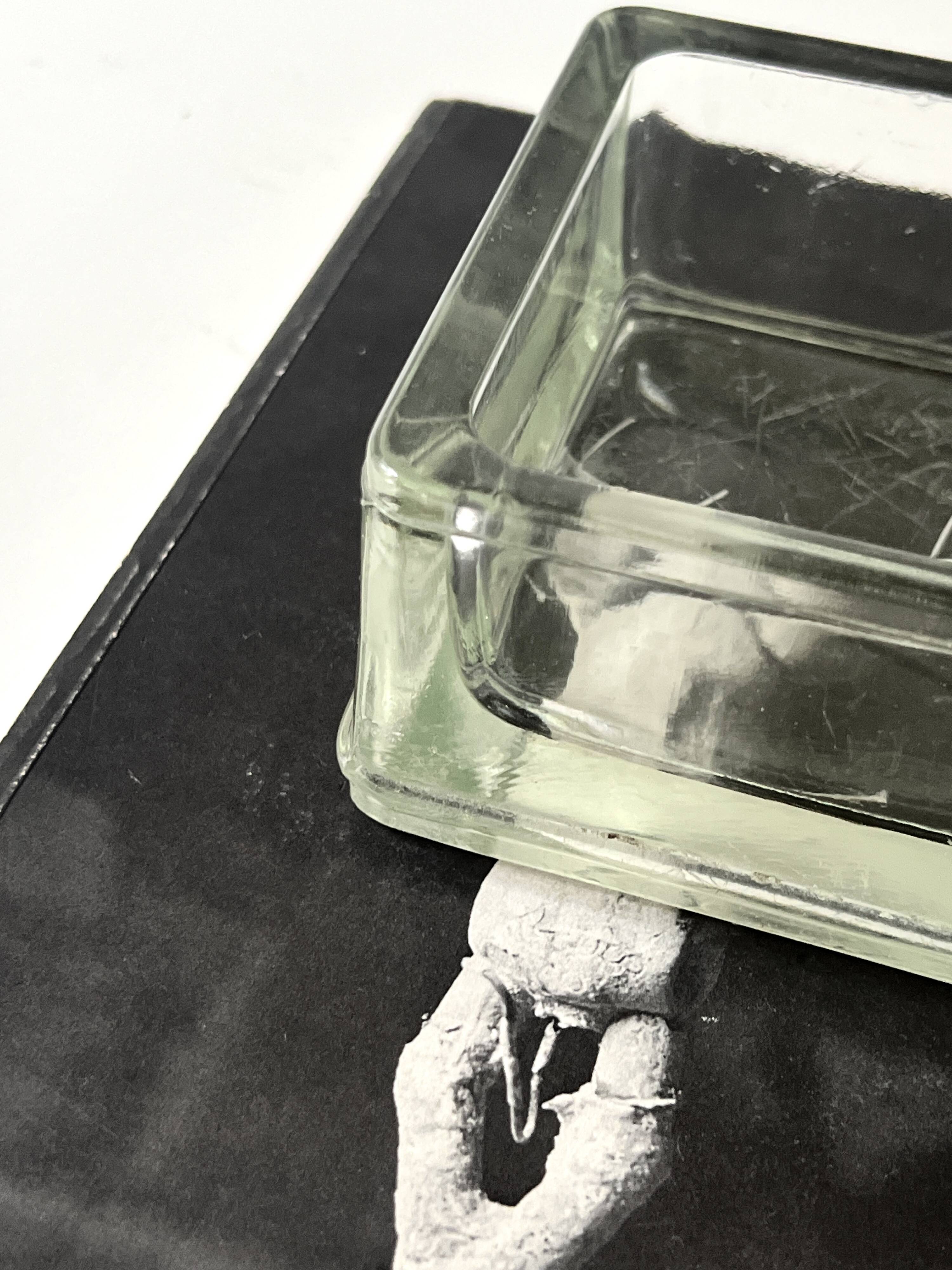Lumax Bauhaus glass trinket tray/ashtray, 1970
