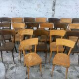 Series of 20 old bistro vintage chairs