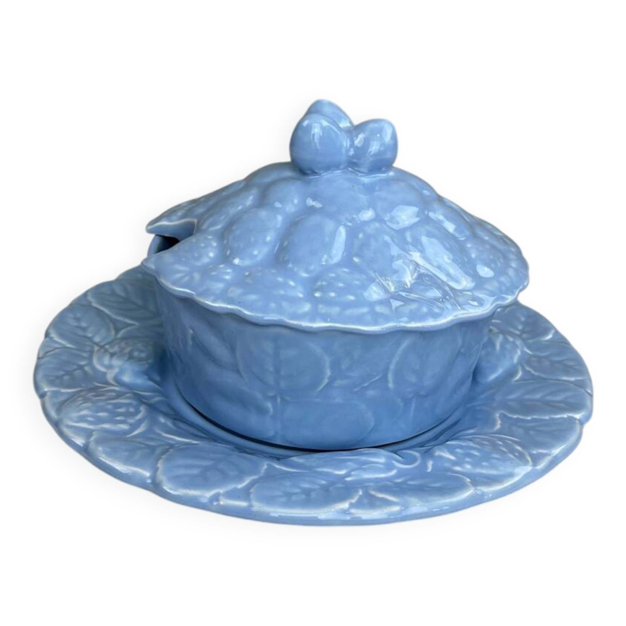 Strawberry ceramic sugar bowl