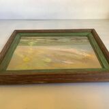 Signed marine painting on hardboard