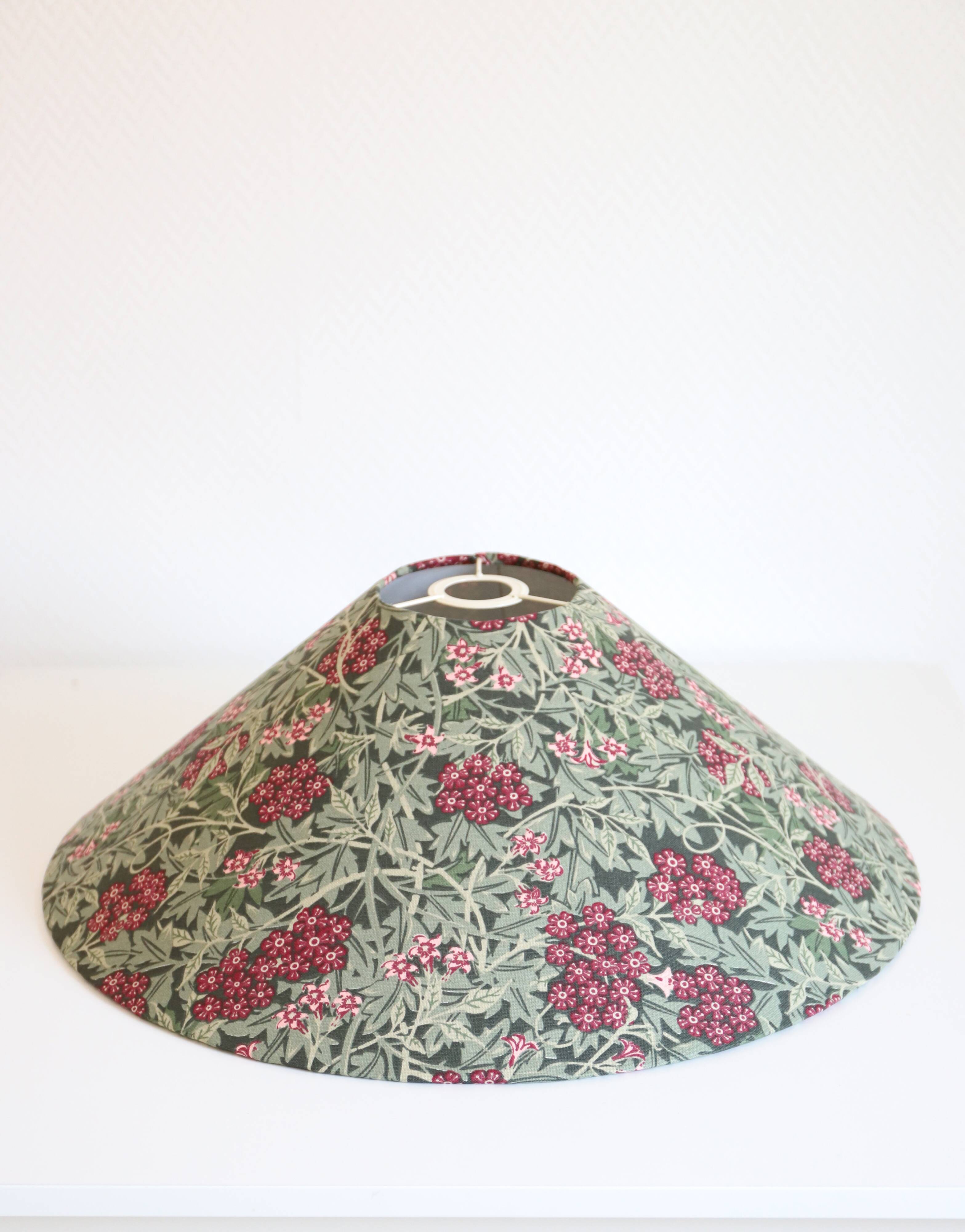 Refurbished printed trapezoidal pendant light