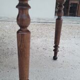 Burgundian oval farm table in 19th century solid oak with shutters - 1m93