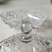 Bonbonnière stylé Boho tchèque en cristal de Bohème