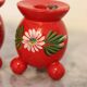 Pair of Swedish Dala Ball Candle holders