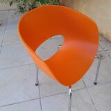 Armchair chair conferred orange design
