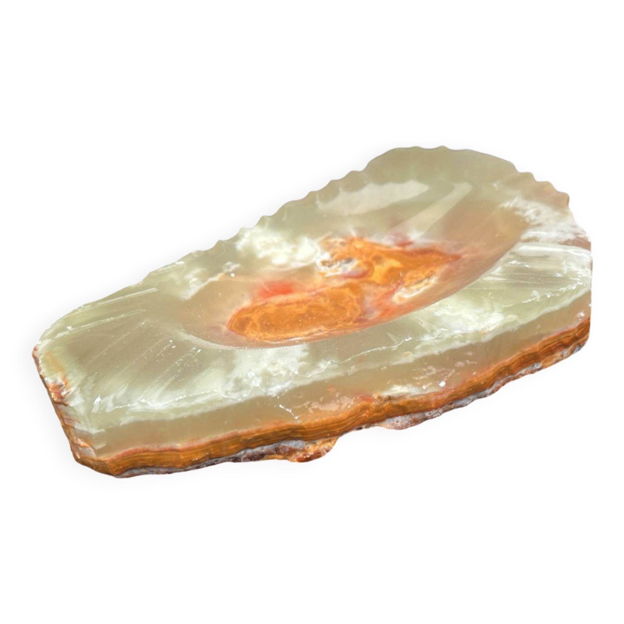 Organic alabaster ashtray Italy, 1970s.