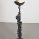 Brutalist Floor Candleholder in Cast Iron, Germany, 1960s