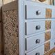 Art Deco chest of drawers with mustache feet