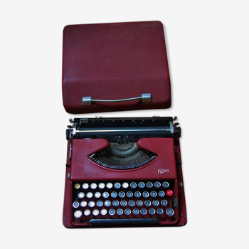 Machine à écrire rouge Gossen Tippa