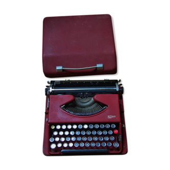 Machine à écrire rouge Gossen Tippa