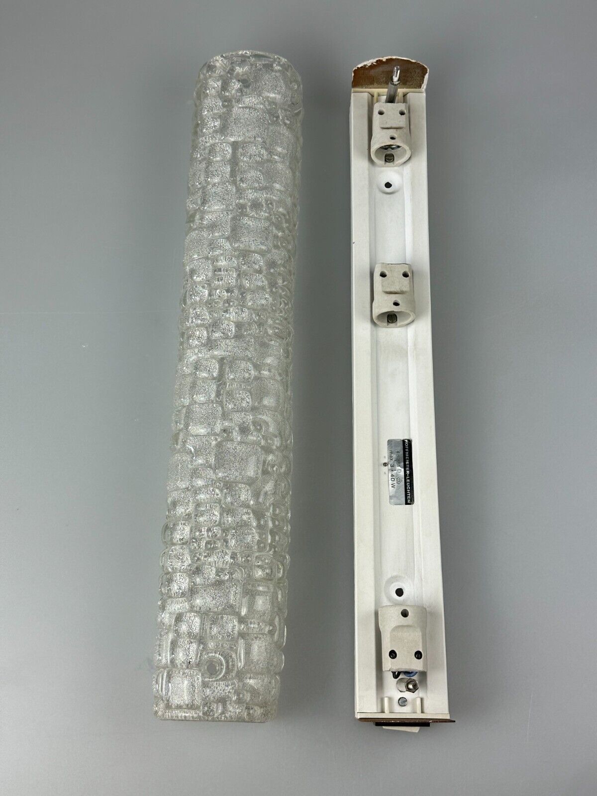 60s 70s wall lamp Hofmeister Leuchten Germany Wall Sconce Ice Glass