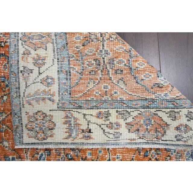 1970s Vintage Turkish Hand-Knotted Area Rug 110x200