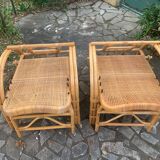 Vintage rattan lounge chairs