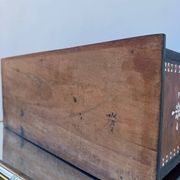 Oriental chest with marquetry and mother-of-pearl, antique.
