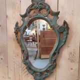Venetian style weathered wooden mirror