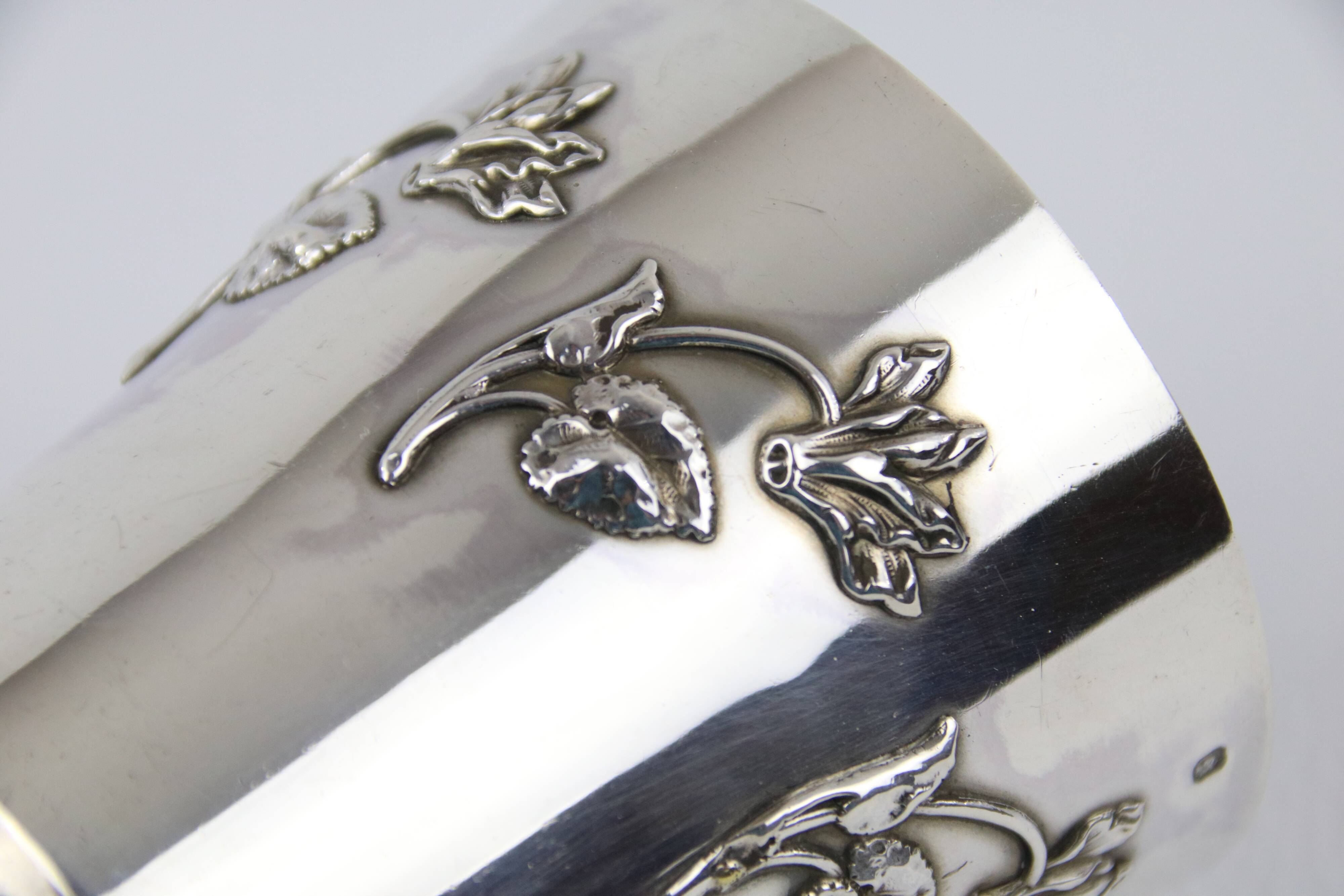 Timpani With Cyclamen Decor In Sterling Silver