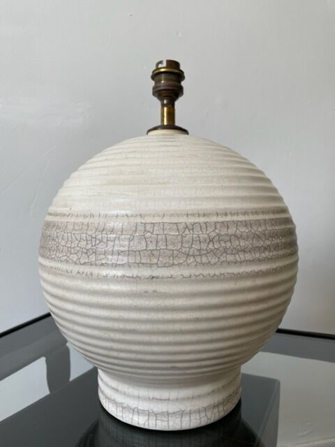 Art deco cracked ceramic lamp