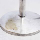 Set of 3 silver metal candle holders