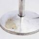 Set of 3 silver metal candle holders