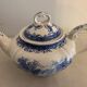 Old teapot with blue and white lid Villeroy and Boch Burgenland