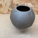 Antique vintage grey ceramic ball vase