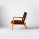 Pair of Scandinavian-style armchairs by Sedláček & Vyčítal for Dřevotvar Jablonné nad Orlicí, 1960s