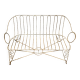 Old wrought iron garden bench