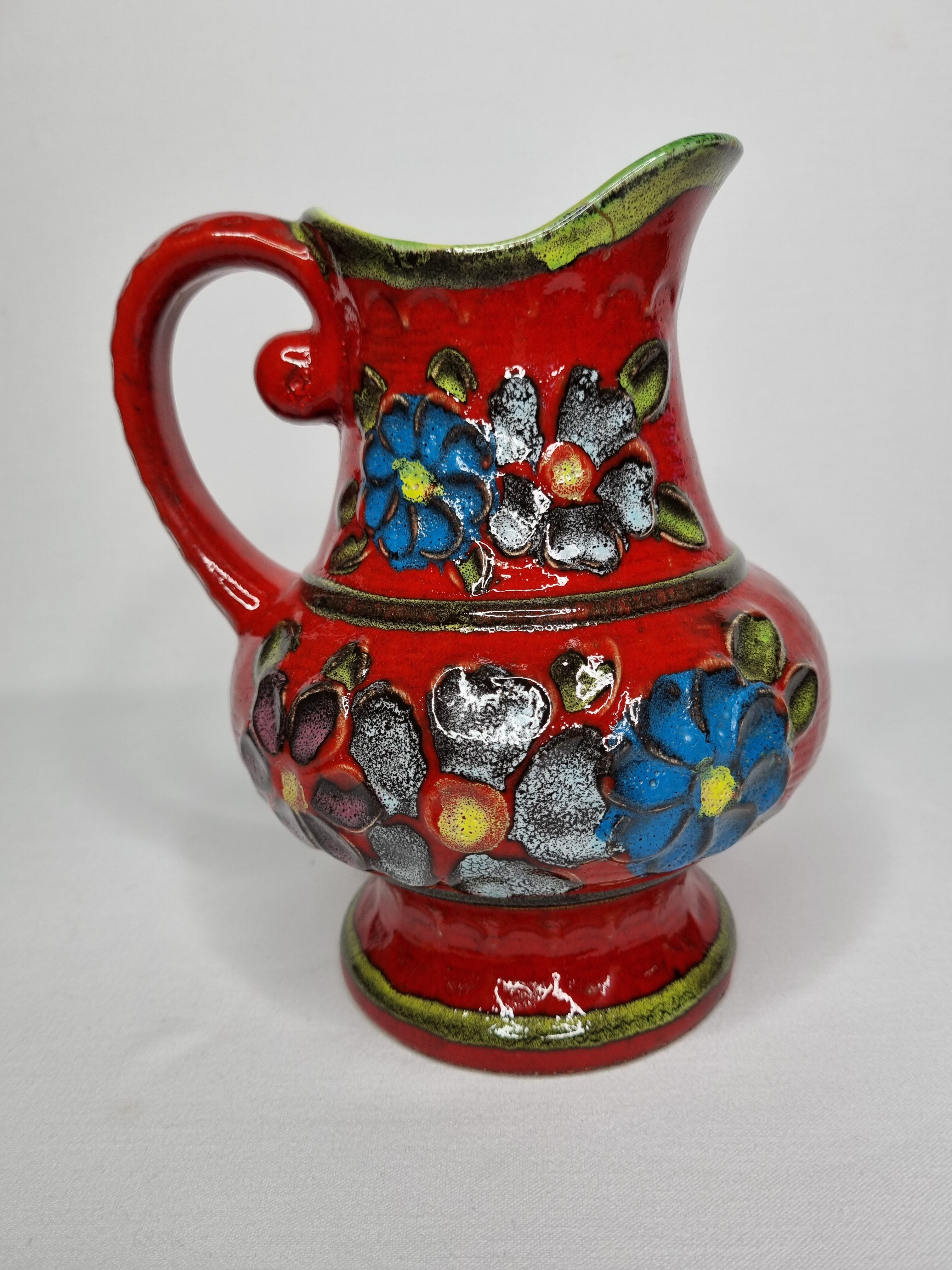 Vintage vase Bay Keramik (West Germany), décor "Napoli", 20 cm