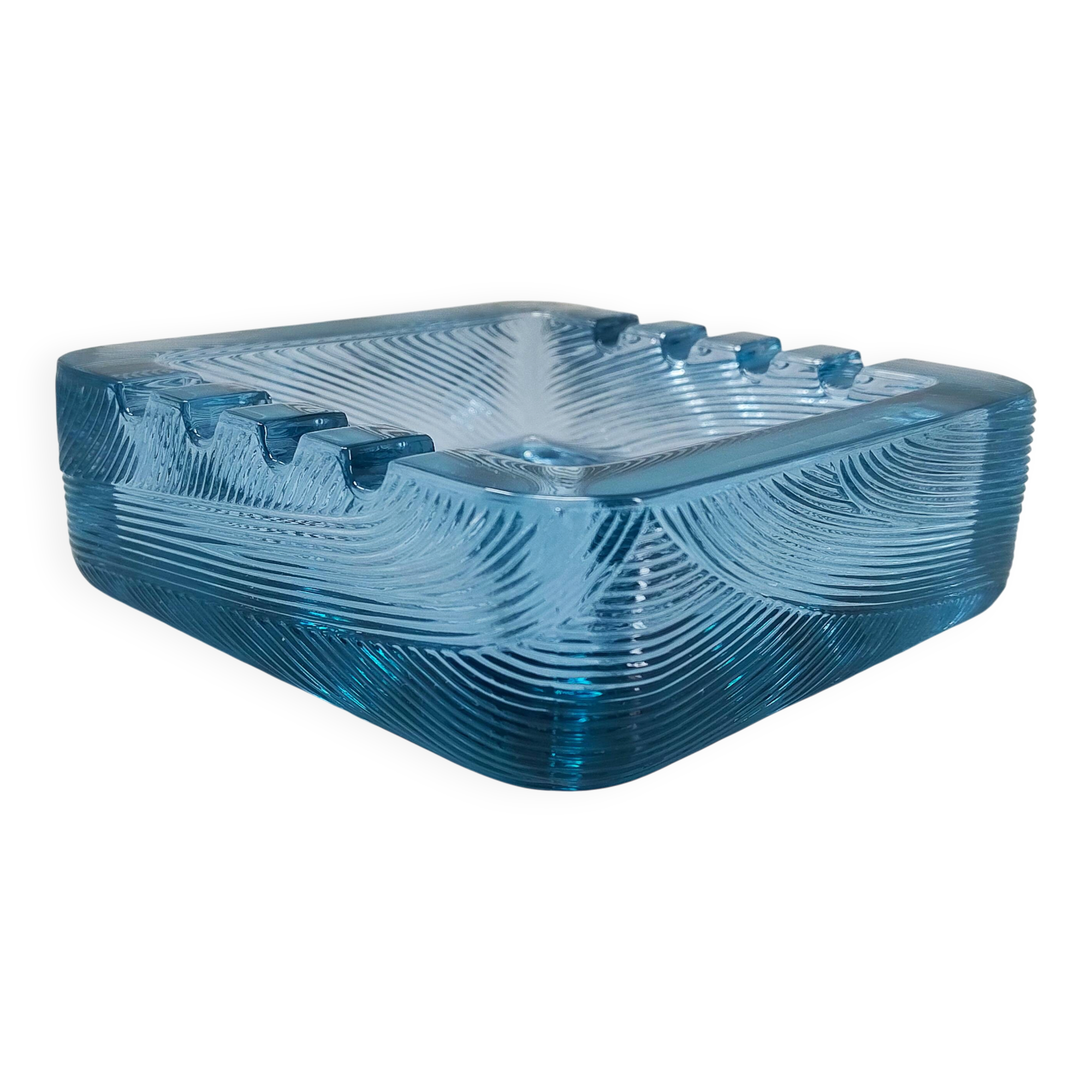 1970s Blue Ashtray by Sergio Asti for Arnolfo di Cambio. Made in Italy