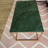 Green marble coffee table