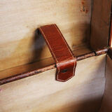 Antique XXL leather suitcase