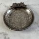 Antique silver-plated metal trinket tray