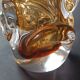 Amber glass vase design Jan Beranek vintage