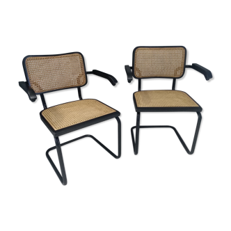 Pair of B64 Marcel Breuer vintage armchairs 1996